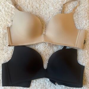 Maidenform deep plunge push up bra set 36B